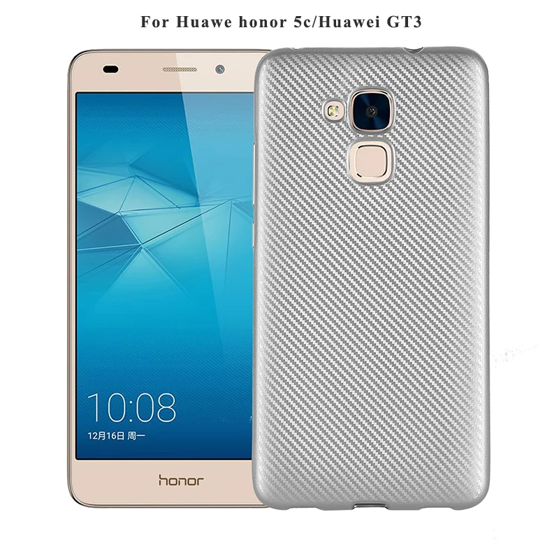 Carbon fiber silicone case Honor 5c funda coque hoesje puzdra soft tpu cover for huawei GT3 kryt tok etui carcasa kilifi |