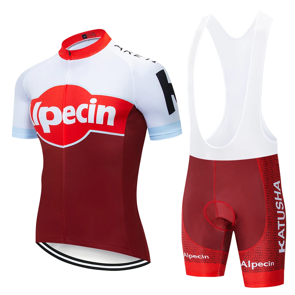 2019 KATUSHA Cycling Clothing Bike jersey Quick Dry Mens Bicycle clothing summer team Jerseys 9D gel bike shorts set |