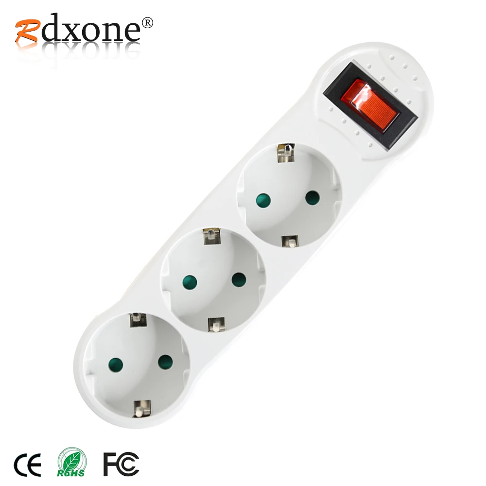 Rdxone 3500 Вт Европейский стандарт 1-3 способ расширения гнездо 4,8 мм немецкий удлинитель питания конвертер
