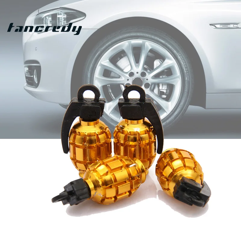 Автостайлинг 4 шт. Забавные колпачки на клапан для автомобильных шин гранат Mercedes