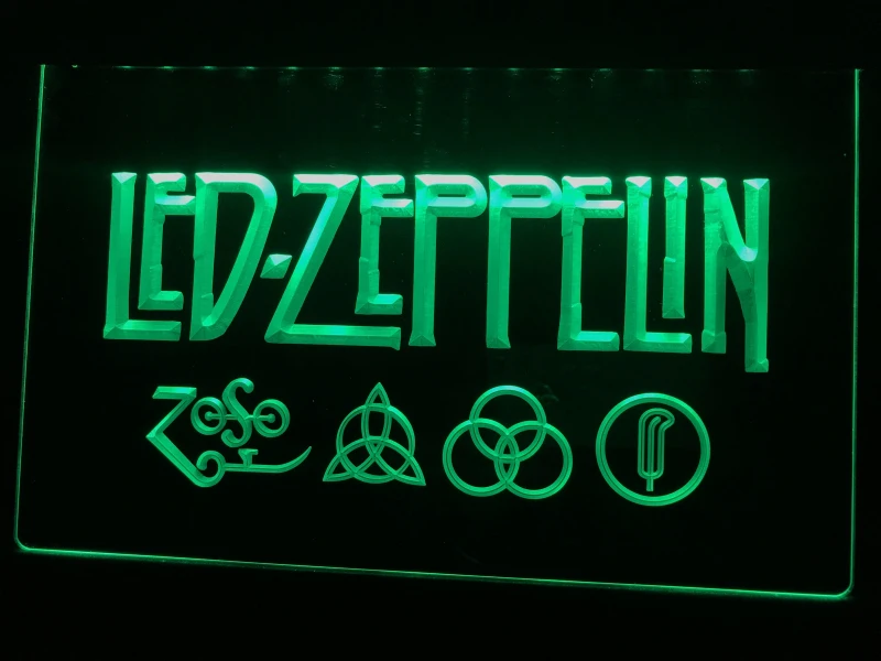C002 Led Zeppelin Рок н ролл Панк Неоновые световые знаки