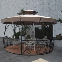 dia 3 5 meter metal iron deluxe outdoor pavilion gazebos cart tent canopy sun house furniture shade customized size and color