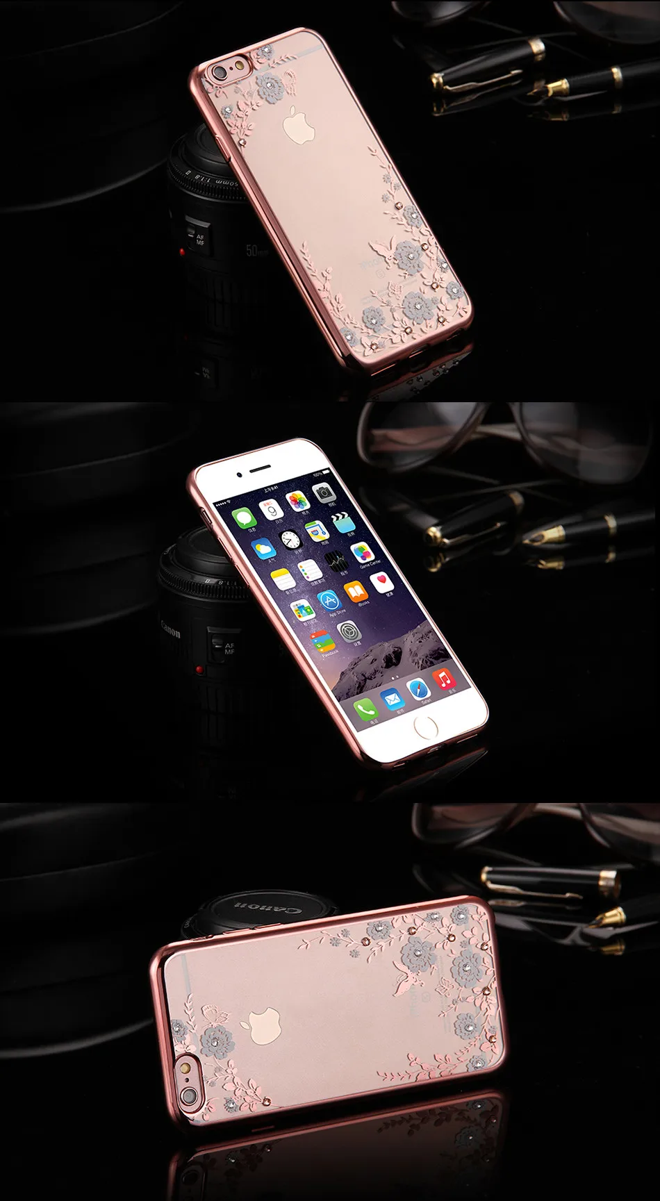 KISSCASE цветочным рисунком чехол для iPhone 7 6 6s 8 Plus X XS Max XR чехол на айфон 7 6s 6 8 Plus Case с сияющими блестками девчушки телефона чехол на айфон X XS Max XR плотная бампер Shell Сверхтонкий