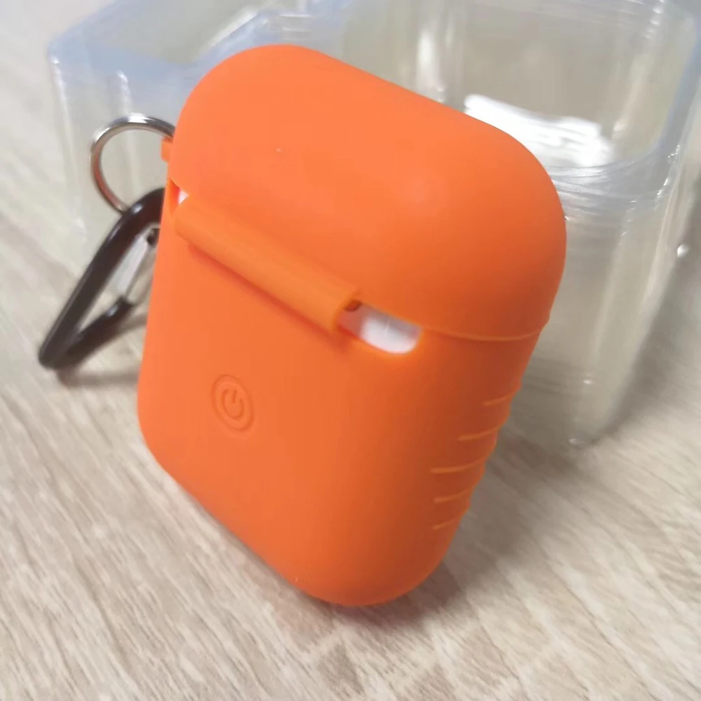 100 шт. наушники fundas для apple, беспроводные наушники airpods 2 Чехол air pods, силиконовый чехол, сумка для наушников, аксессуары