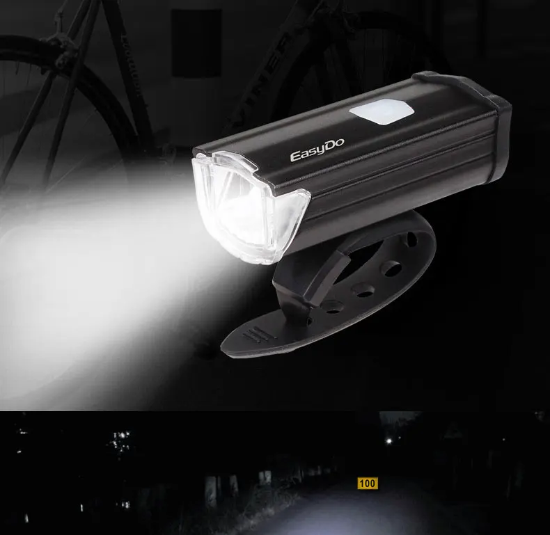 EasyDo Передняя рулевая фара USB перезаряжаемая Bicicletas велосипедные фары Водонепроницаемый велосипед светодиодный фонарь Велосипедное освещение