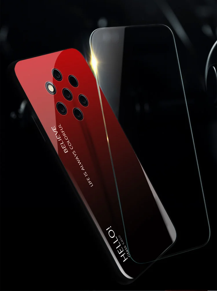 Uyфрате тонкий градиентный чехол для телефона Гладкий закаленное стекло Funda Conque