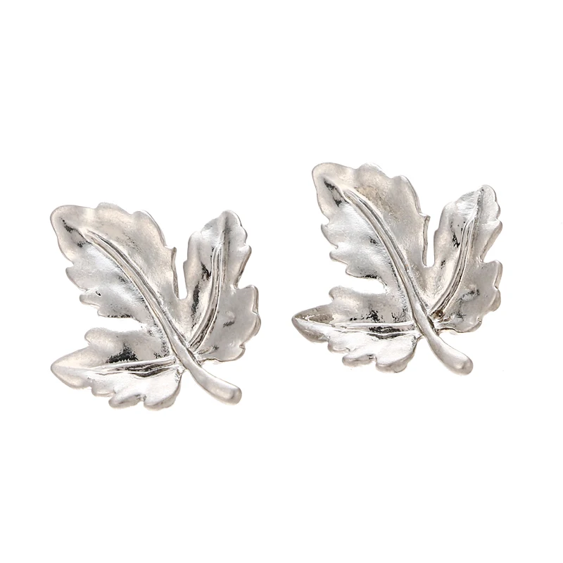 Yhpup Small Zinc Alloy Leaf Stud Earrings Charms Golden Statement Fashion Stylish Pendientes Mujer Moda 2019 Wedding | Украшения и