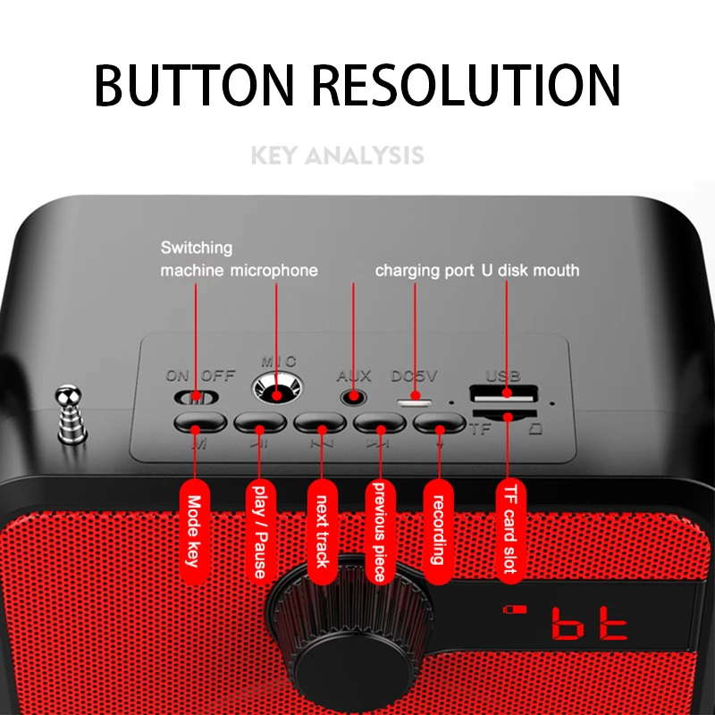 Открытый беспроводной Bluetooth колонки поддержка TF AUX USB музыкальный громкоговоритель Сабвуфер мини портативный мобильный телефон домашнее радио S102