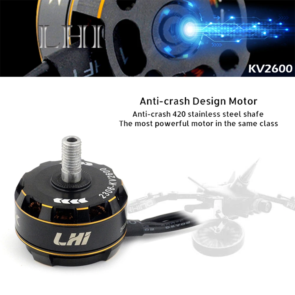 LHI 2306-2600KV бесщеточный двигатель 4 шт FPV CW/CCW Для Дрон QAV гоночный Квадрокоптер новый