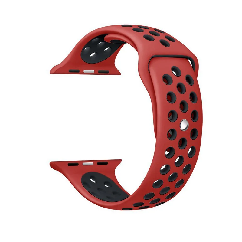 Сменный спортивный ремешок из мягкого силикона для Apple Watch Series 5 4 3 2 1 38/40/42/44 мм