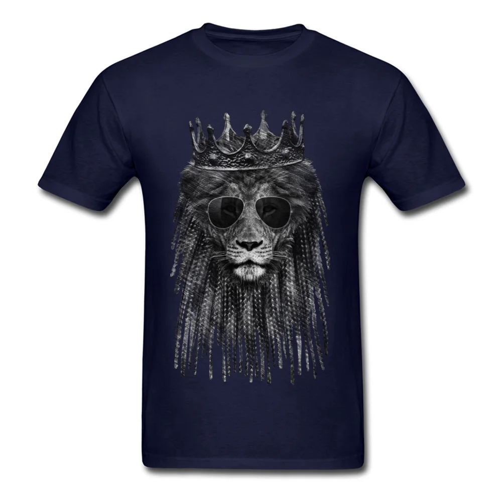 Мужская футболка с коротким рукавом LION is KING Повседневная круглым вырезом 100%