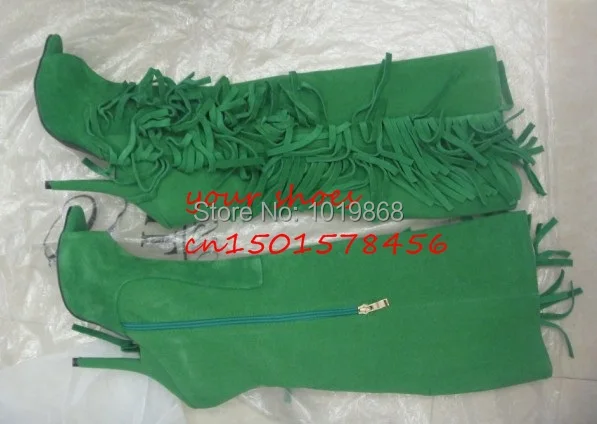 Последним скидка бренд женщин бахромой сапоги на высоком каблуке кисточкой