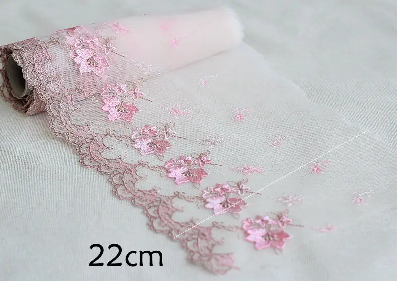 

MLAEY 2Yards Pink Exquisite EmbroideryLace Trim High Quality Lace Fabric DIY Craft&Sewing Dress Clothing Accessories