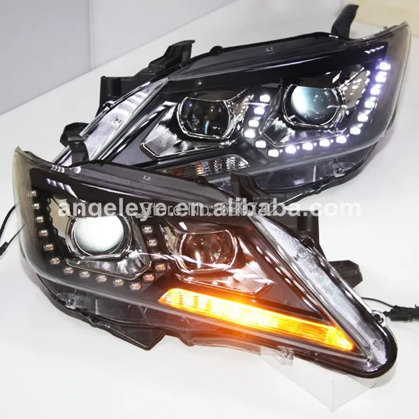 

For TOYOTA 2012 Camry LED Head Lamp Angel Eyes PW V2 Type