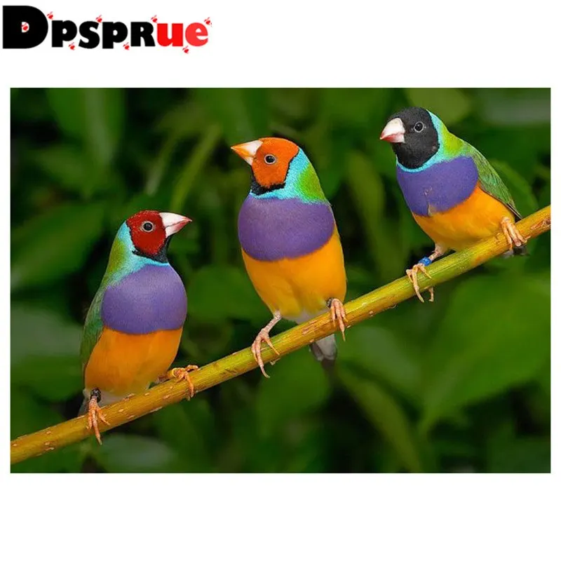 

Dpsprue полный квадрат/круглый 5D Diy Алмазная картина крестиком "животное птица" Алмазная 3D вышивка мозаика домашний Декор подарок D066