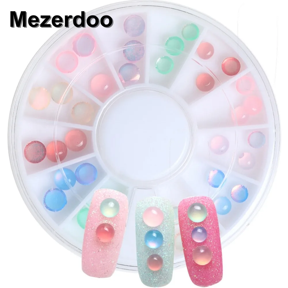 Для украшения ногтей круглые стразы Необычные Акриловые кошачий глаз с плоской