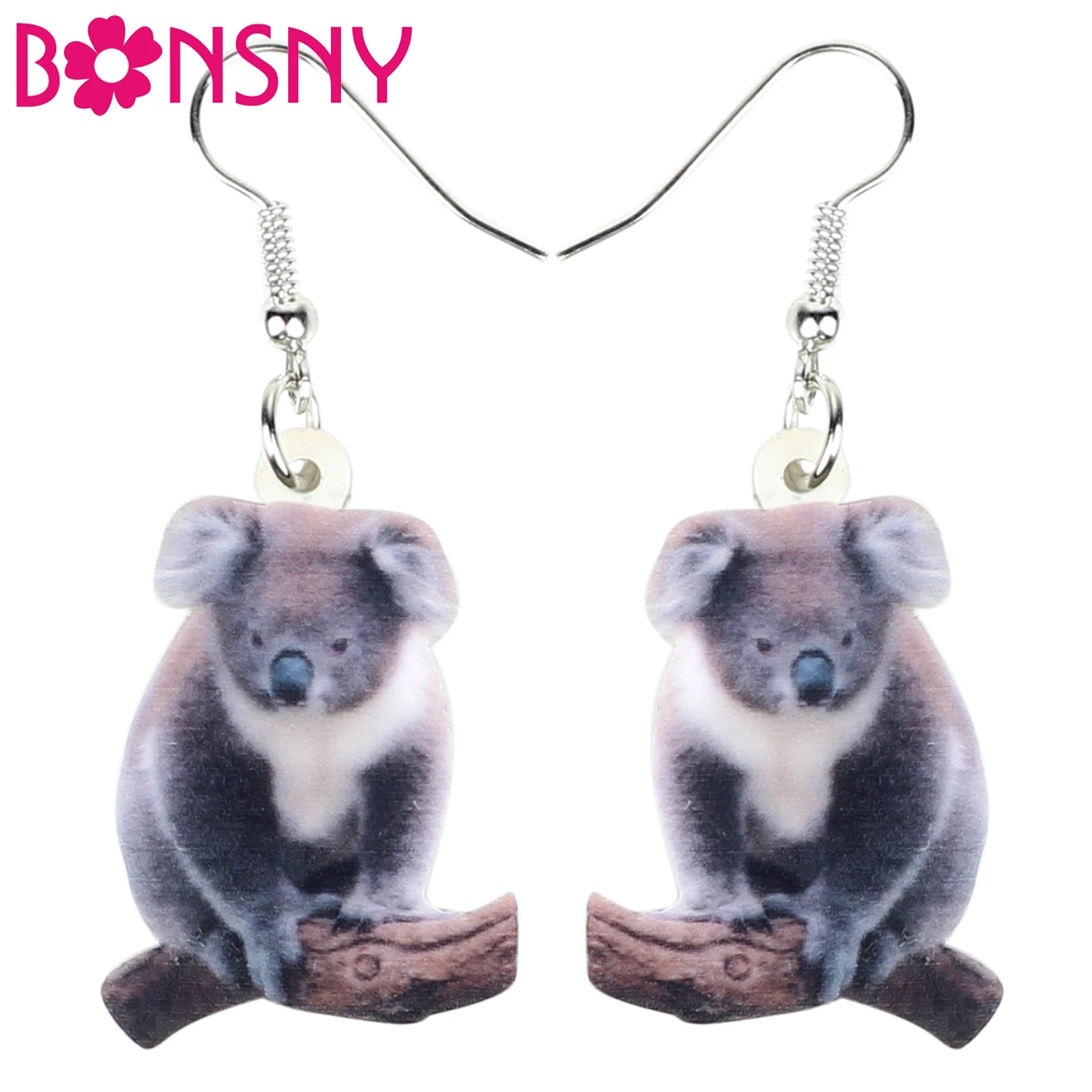 

Bonsny Statement Acrylic Australian Koala Bear Earrings Drop Dangle Big Novelty Animal Jewelry For Women Girls Teens Gift Bijoux
