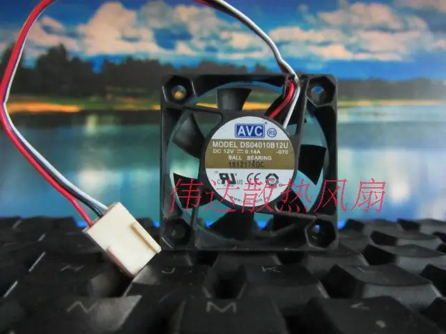 Для AVC DS04010B12U 4010 двойной шарикоподшипник 12 В 0.14A 4 см 5500 об/мин 28,18 cfm процессор осевой вентилятор охлаждения