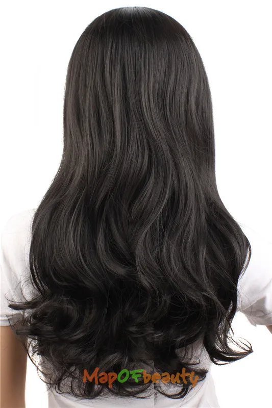 MapofBeauty 20 ''длинные волнистые Nautral Косплей парики золотой черный темный светильник коричневый цвета костюм вечерние термостойкие синтетические волосы