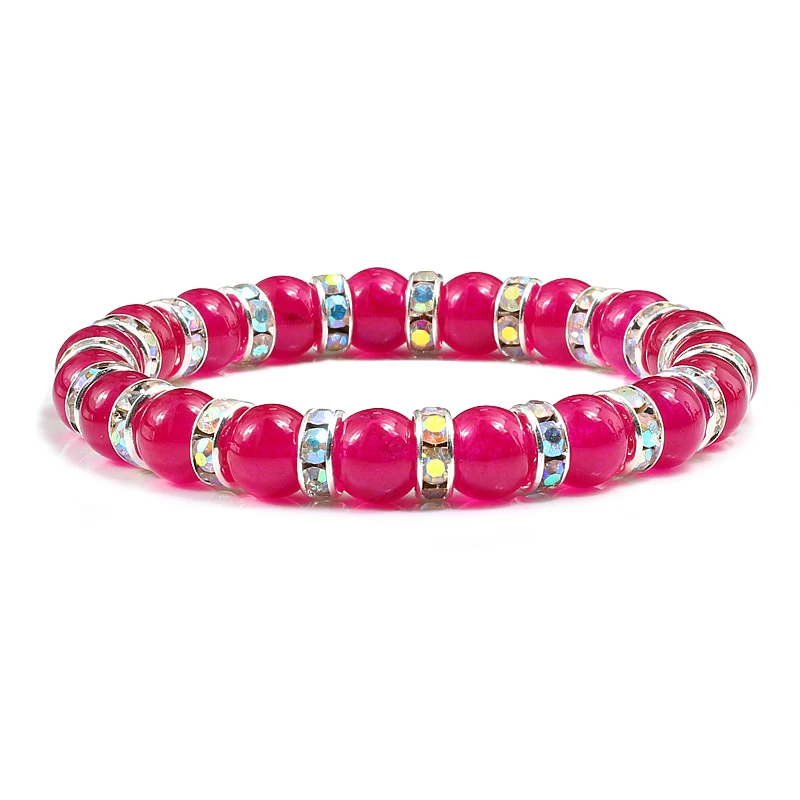 Браслет для мужчин и женщин браслет из натурального халцедона с бусинами на