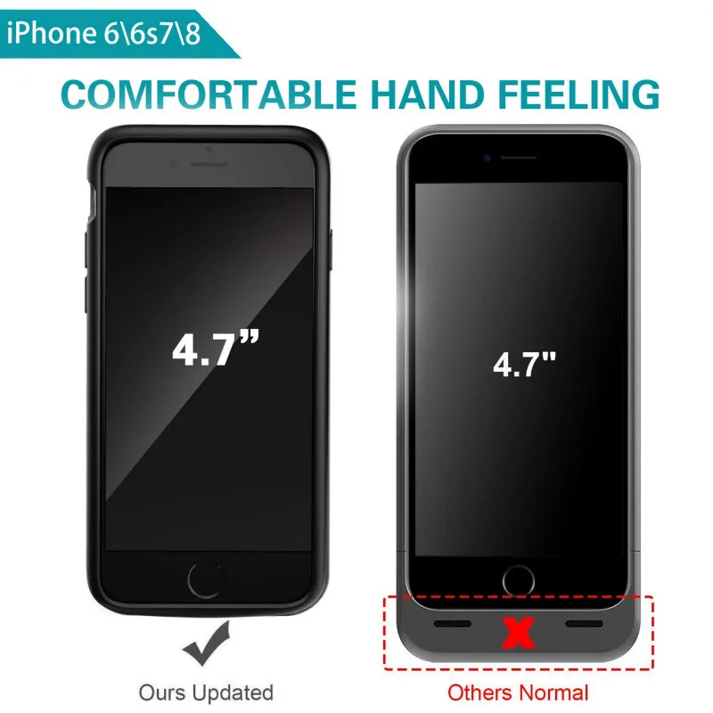 Extpower зарядное устройство Внешняя задняя упаковка чехол для iPhone 6 6s 7 8 батарея банк питания чехол для iPhone 6 6s 7 8 плюс зарядка