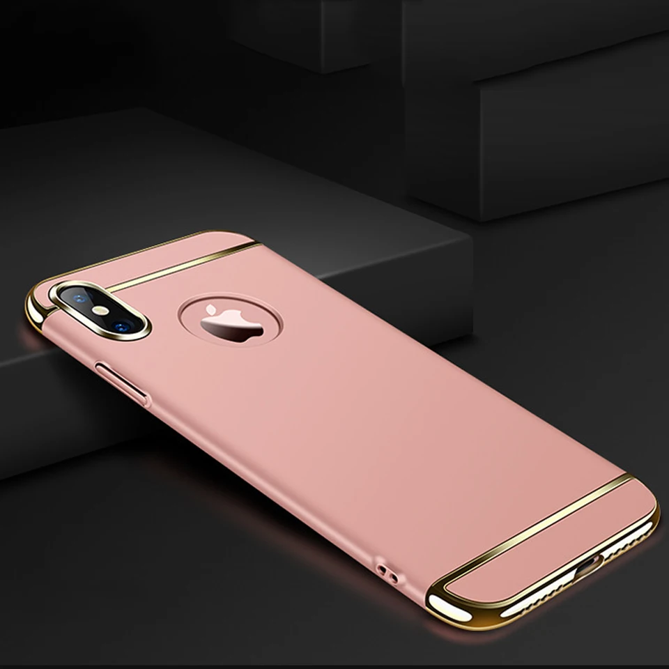 Luxury Hybrid 3 in 1 Plastic Glitter Bumper For iphone XS MAX Cover Fundas SE 5 5S 6 6s 7 8 Plus X XR Phone Cases |