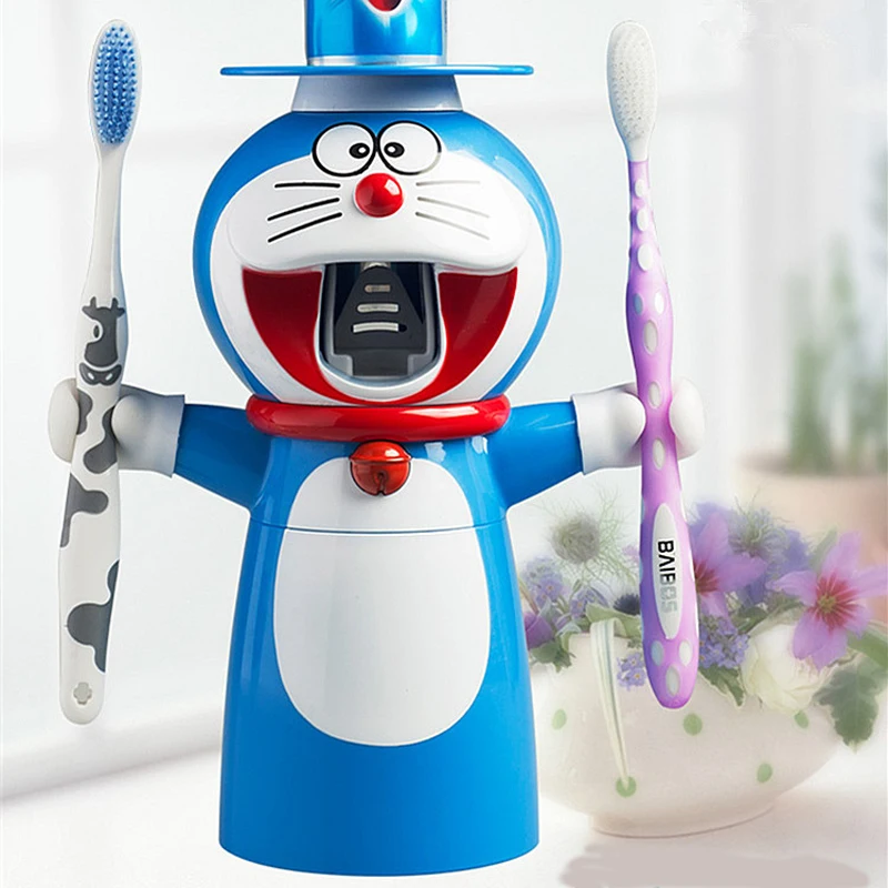 

ITAS211 Creative Toothbrush Rack Automatic Toothpaste Squeezer For Children Free of Punch shelf