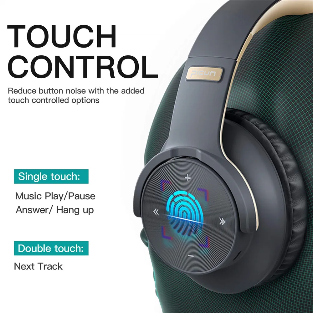 B8 Bluetooth V5.0 наушники на ухо 40H Playtime сенсорное управление Беспроводные наушники с микрофоном Проводная/TF гарнитура для мобильного телефона ПК