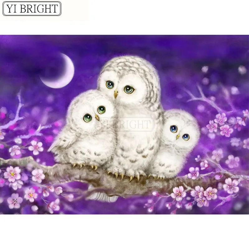 

Full Lovely Owl Diamond Painting Mosaic Bedroom Decor Rubik's Cube Round Diamond Embroidery Cross Stitch Cartoon LK1