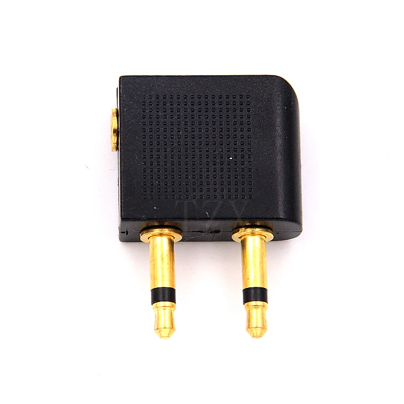 

Newest Portable Aircraft aviation headset conversion plug 3.5mm aircraft audio adapter gold plated male to female converter