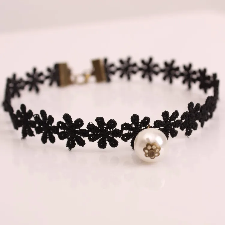 Колье-чокер женское кружевное в готическом стиле 2021 | Украшения и аксессуары