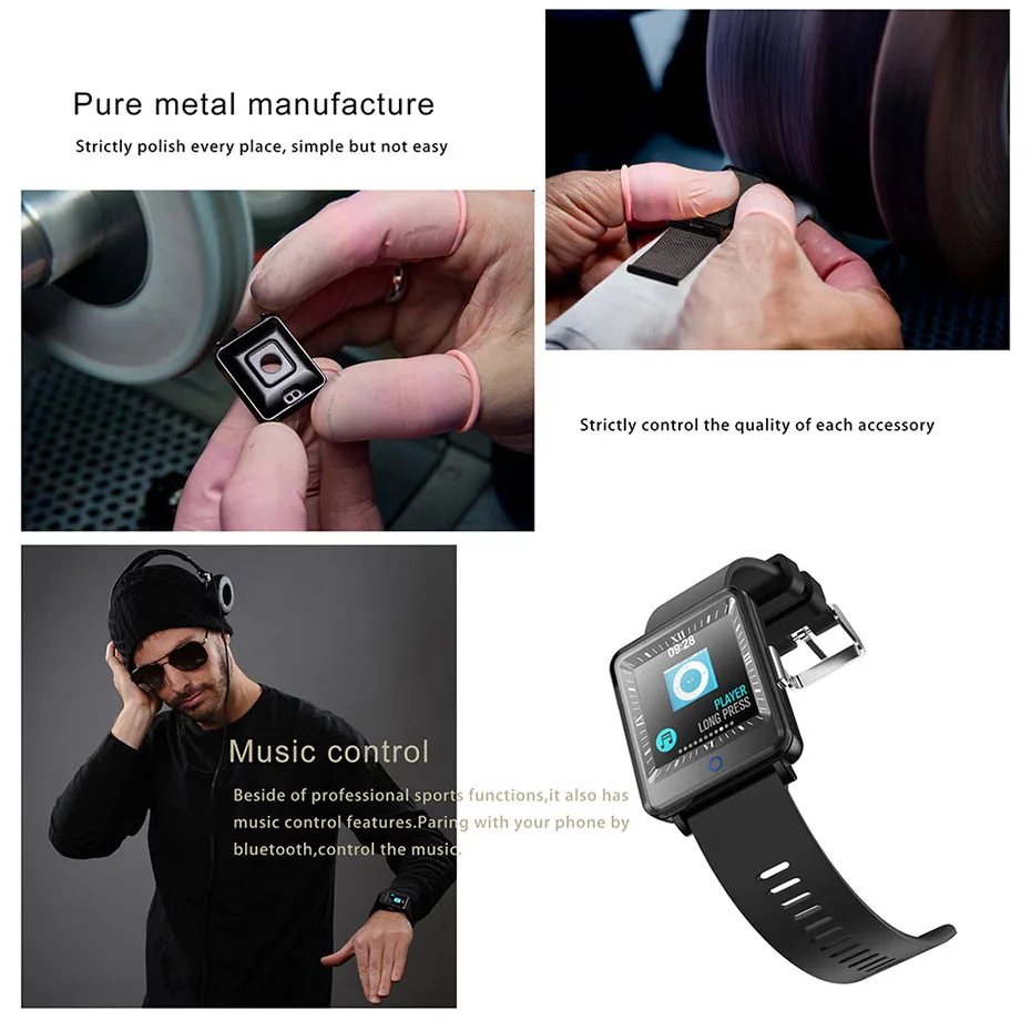 Мужские умные часы модные деловые с двойным экраном водонепроницаемость IP67