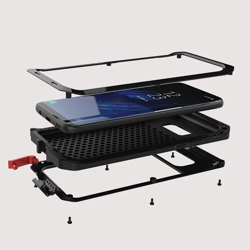 AKASO роскошный противоударный металлический алюминиевый корпус + Защитное стекло