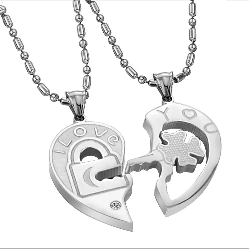 Meetcute 3 цвета новый стиль ожерелье из нержавеющей стали для влюбленных с подвеской