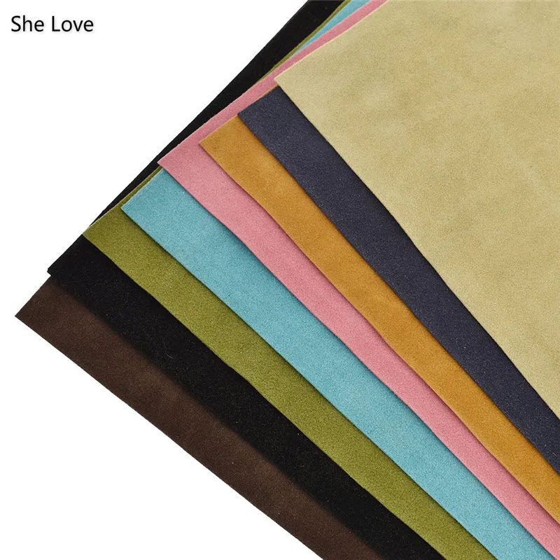 She Love A3 42*30 см Двусторонняя замша бархат Синтетическая кожа ткань для Diy одежды лук Одежда материалы для изготовления