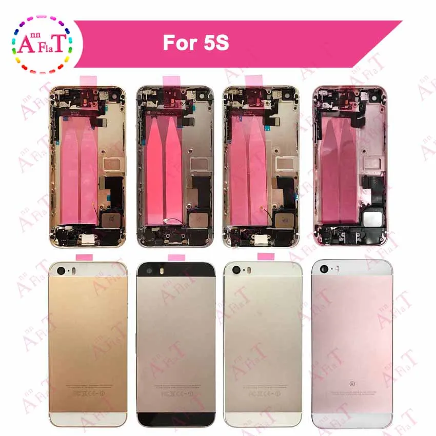 AAA задняя средняя рамка Шасси полная для IPhone 5 5G 5S Корпус в сборе крышка батареи
