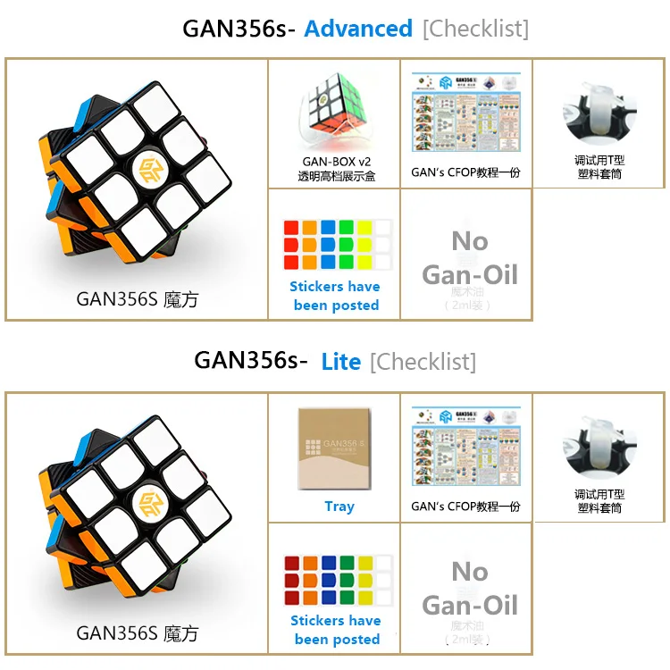 3x3x3 Gan 356 Air Master Advance Master Gan Air S Gan Air SM Магнитные подарки Cfop формула карты скорость магниты магические кубики 3x3