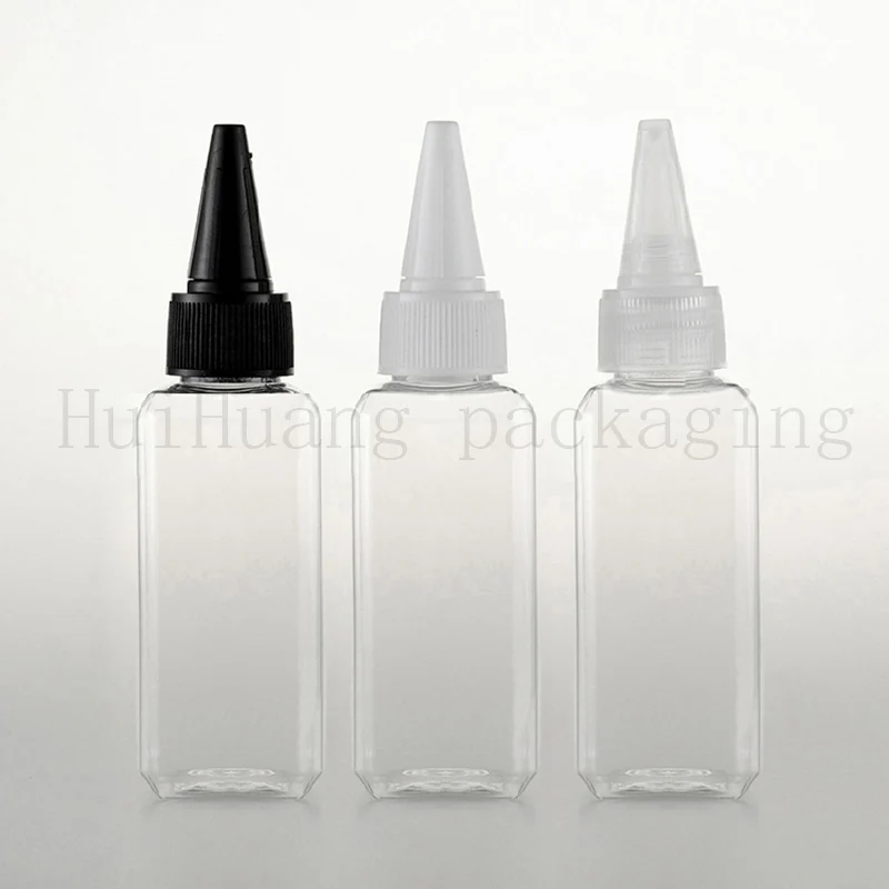 100X50ml пустой прозрачный квадратный пластиковый контейнер для воды домашних