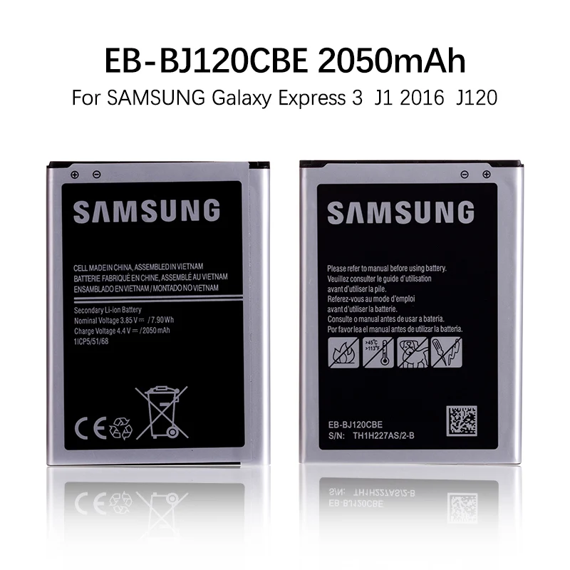Батарея для SAMSUNG Galaxy J1 2016 EB BJ120CBE 2050mAh батарея J120 SM J120A J120F J120h J120ds Express 3 полная