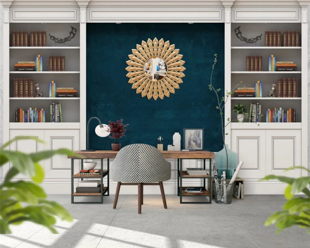 beibehang Customized papier peint modern minimalist stereo fashion bookshelf shelf TV background papel de parede 3d wallpaper |