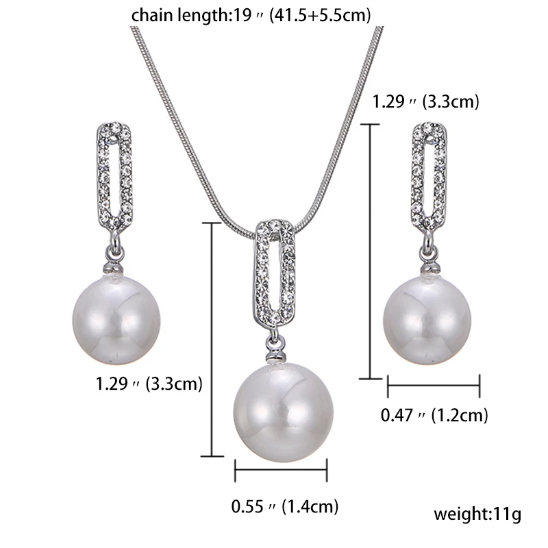 Комплект из колье и серёг с искусственным жемчугом|necklace set women|necklace setpendant necklace |