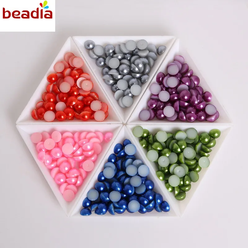 200 _ 19 цветов на выбор полукруглые бусины с имитацией жемчуга из АБС-пластика