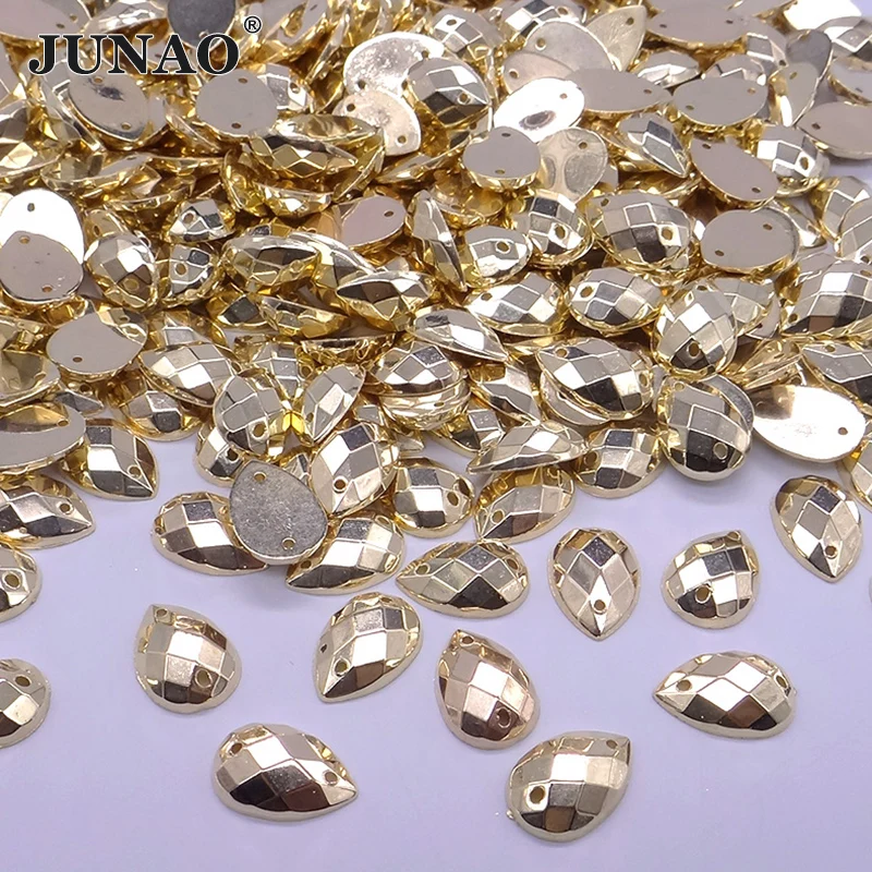 2000 шт. декоративные акриловые Стразы для одежды 8 х12 мм|acrylic rhinestones sew on|rhinestone