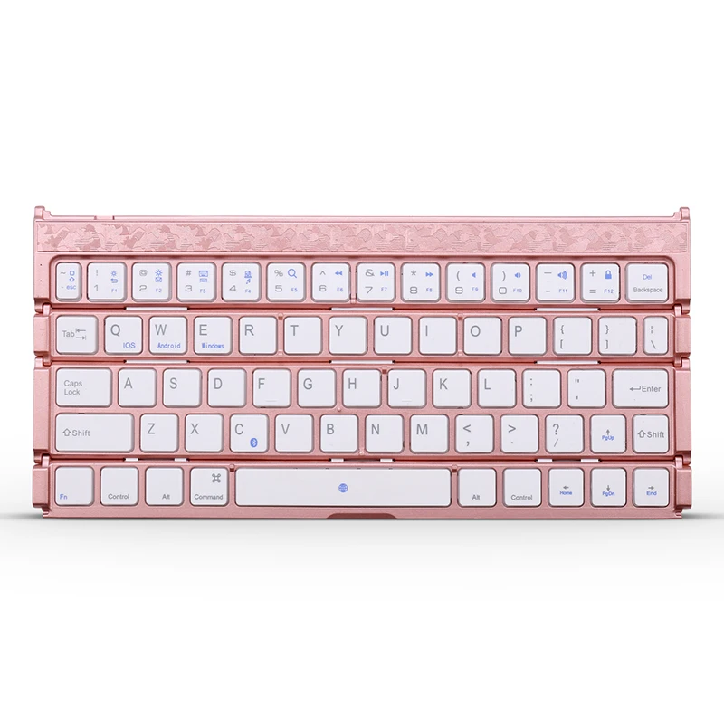 Четыре Складные портативные беспроводные Bluetooth клавиатуры из алюминиевого