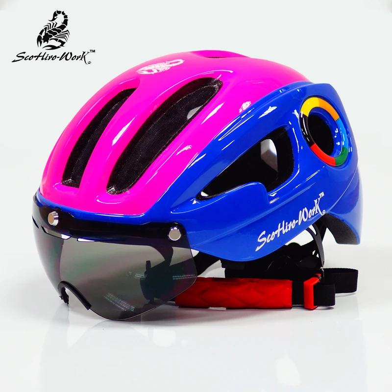 SCOHIRO-WORK ультралегкий велосипедный шлем Mtb Горный шоссейный велосипед велосипедный шлем PC+ EPS дорожный велосипед с 3 линзами очки велосипедный шлем