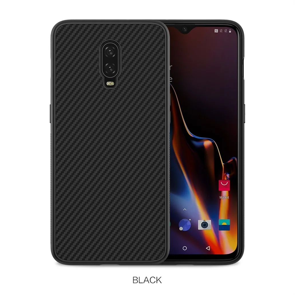 Nillkin чехол для телефона для Oneplus 6T случае синтетическое волокно углерода пластик задняя крышка Магнитная Ультра Тонкий