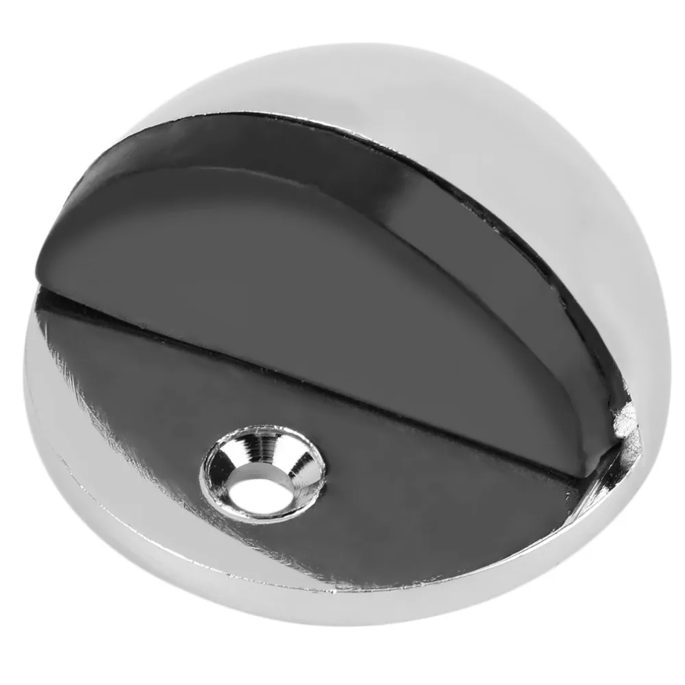 1pc New APS Zinc alloy Satin Chrome Half Moon Door Stopper Wood Holder 44mm Dia Casting Floor-mounted Stops | Обустройство дома