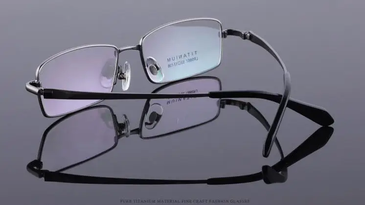 

BETSION Pure Titanium Gunmetal Eyeglass Frame Glasses eyewear men women Rx able