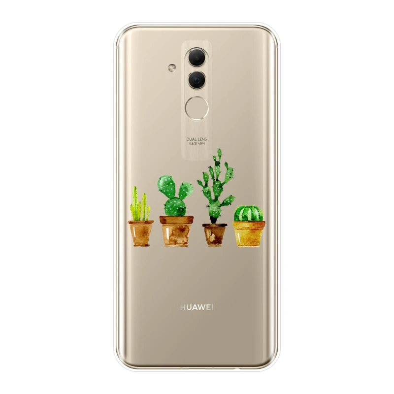 Чехол накладка для Huawei Mate 7 8 9 10 20 Lite мягкий силиконовый чехол С КАКТУСОМ цветами