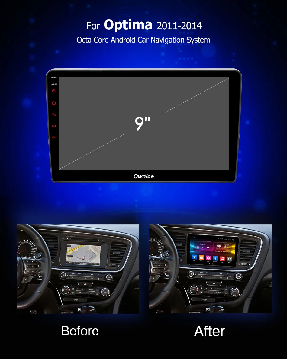 Ownice K3 K5 K6 9 &quotВосьмиядерный Android 0 2din автомобильный dvd-плеер для KIA Optima 2011-2014 gps радио
